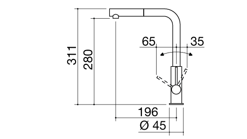 Barazza Mengkraan 316 met afneembare douchekop