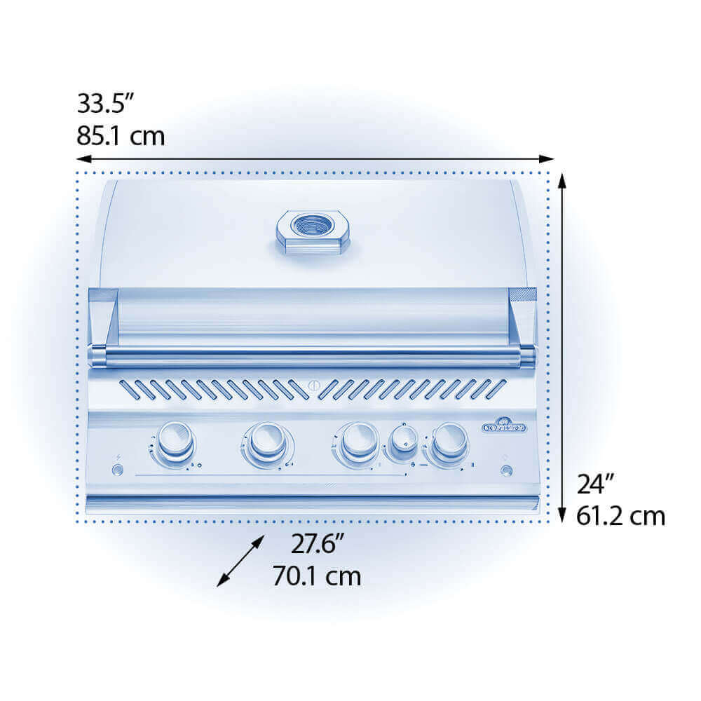 Napoleon 700 Series 32 inch Mat Zwart inbouwgrill