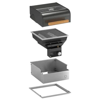 oneQ Flame Inbouw Set met Grilldeksel